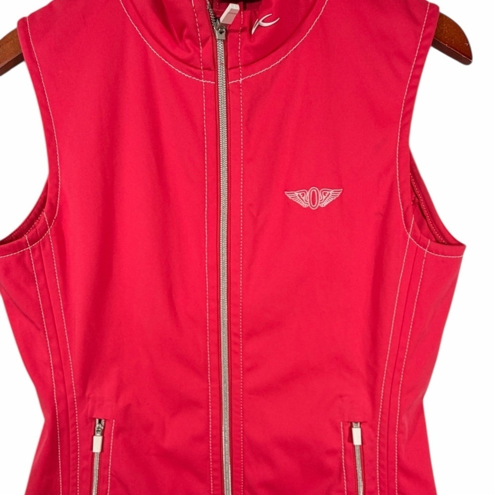 Kjus Softshell womens golf Vest Pink Lightweight Zip Front Womens Size M - Picture 5 of 13
